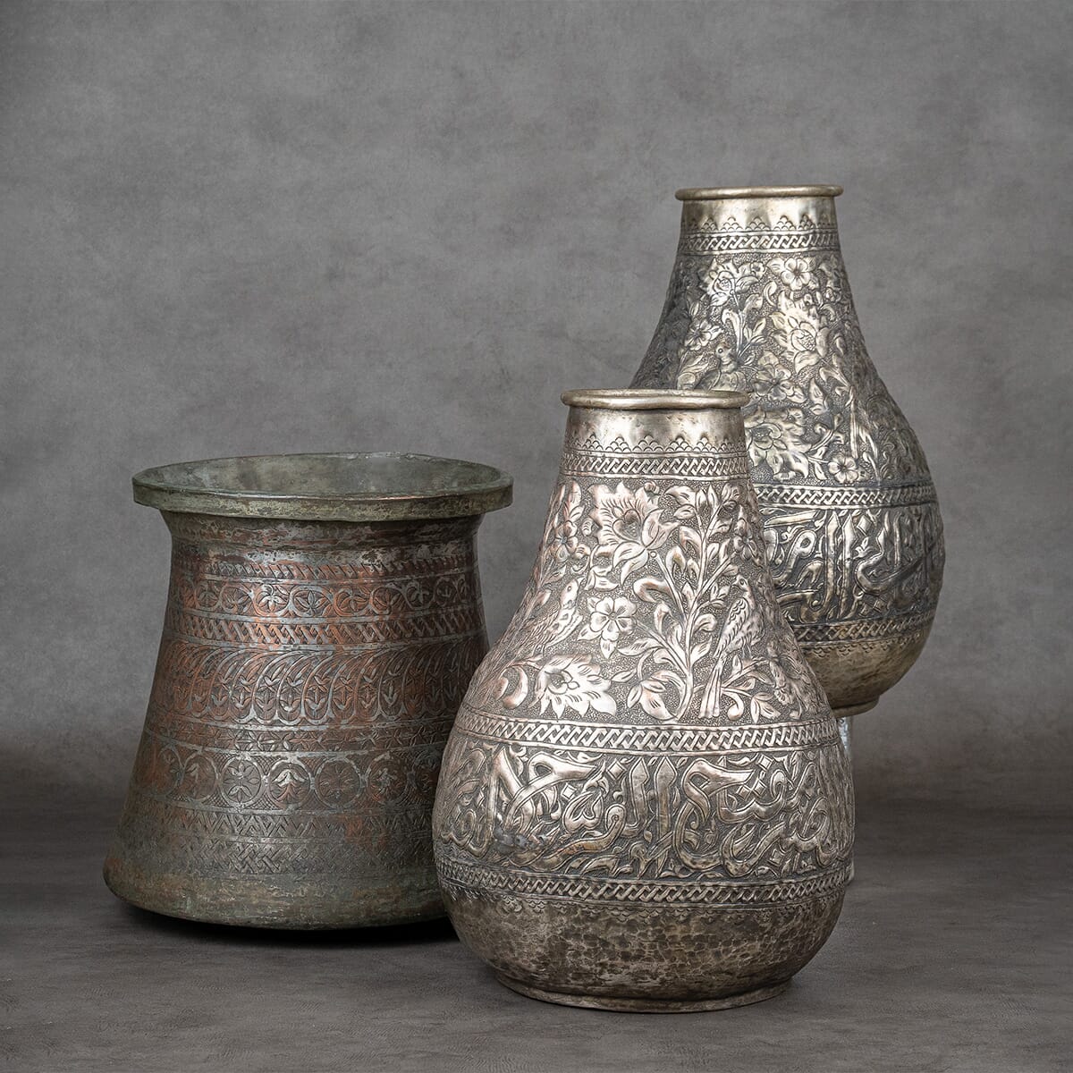 Handmade Copper Basin & Islamic Water Pitcher