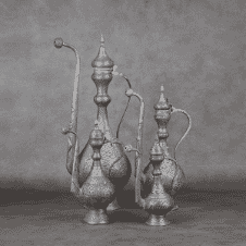 Set of Red Copper Islamic Water Pitchers