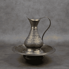Brass Water Pitcher with Basin