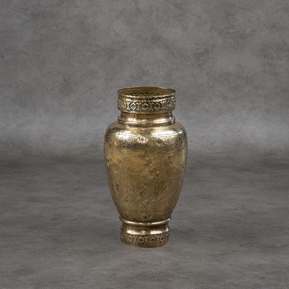 Solid brass vase
