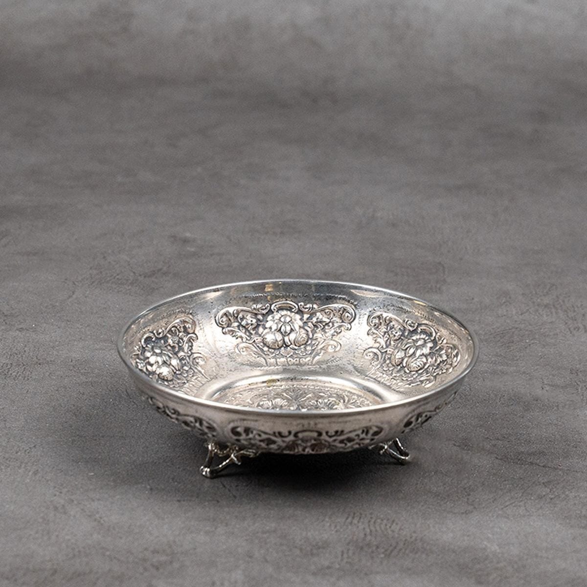 Small plate made of brass and plated with silver