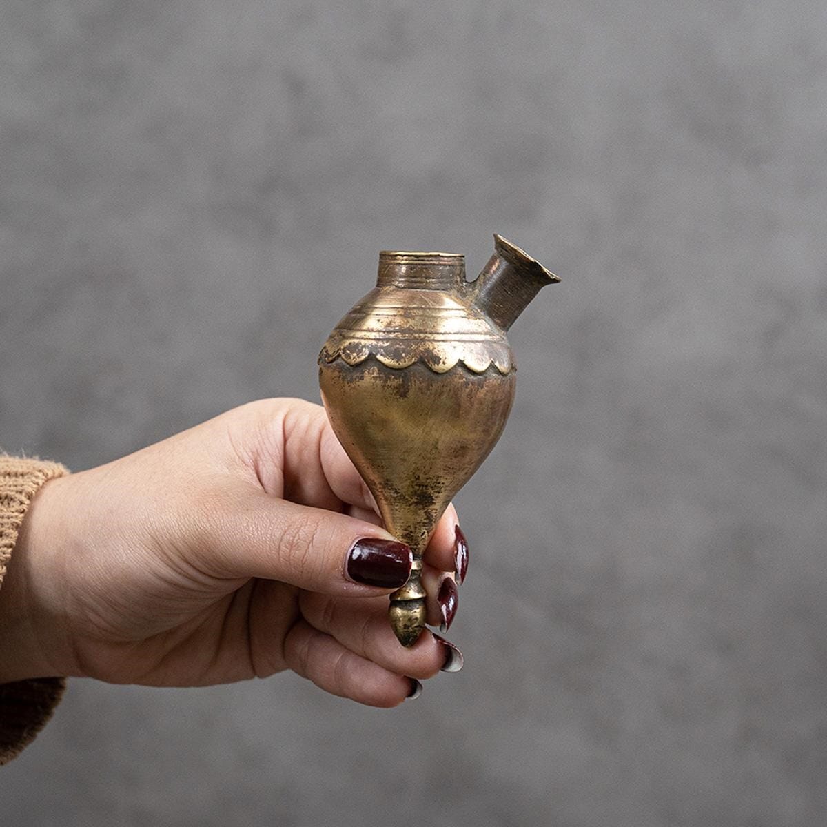 Shish hookah made of brass.
