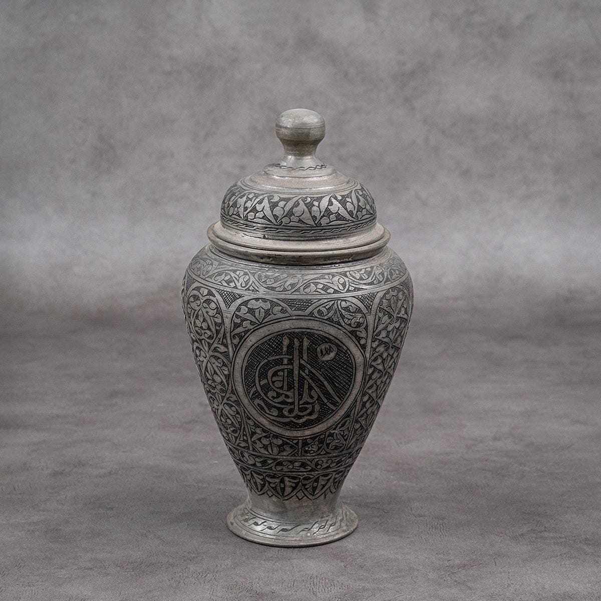 Tinned red copper vase