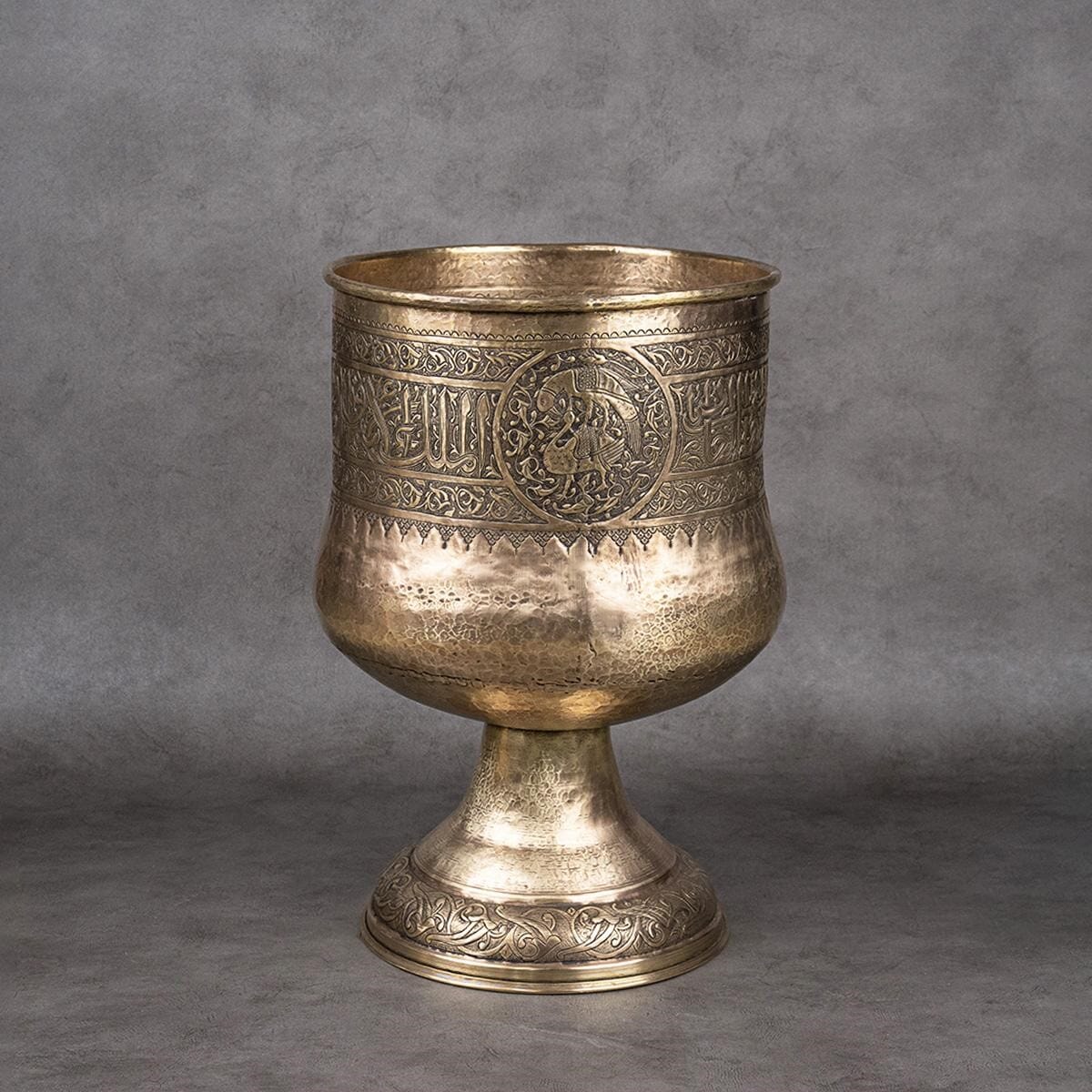 A handcrafted brass vase