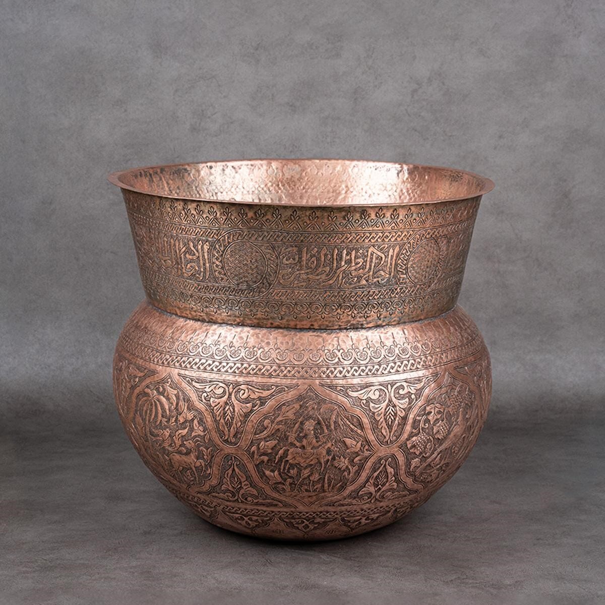 vase made of red copper