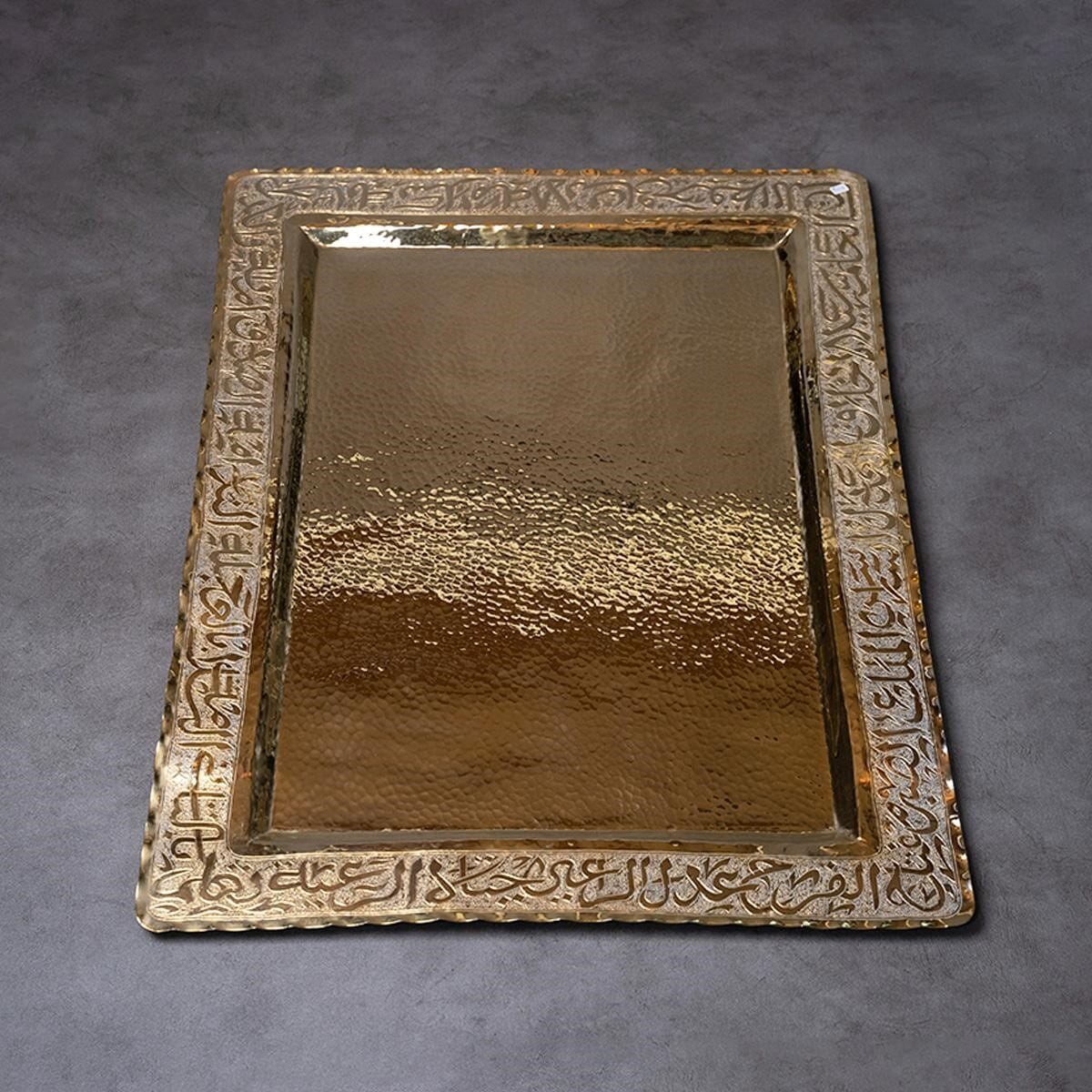 Tray made of brass and gold plated