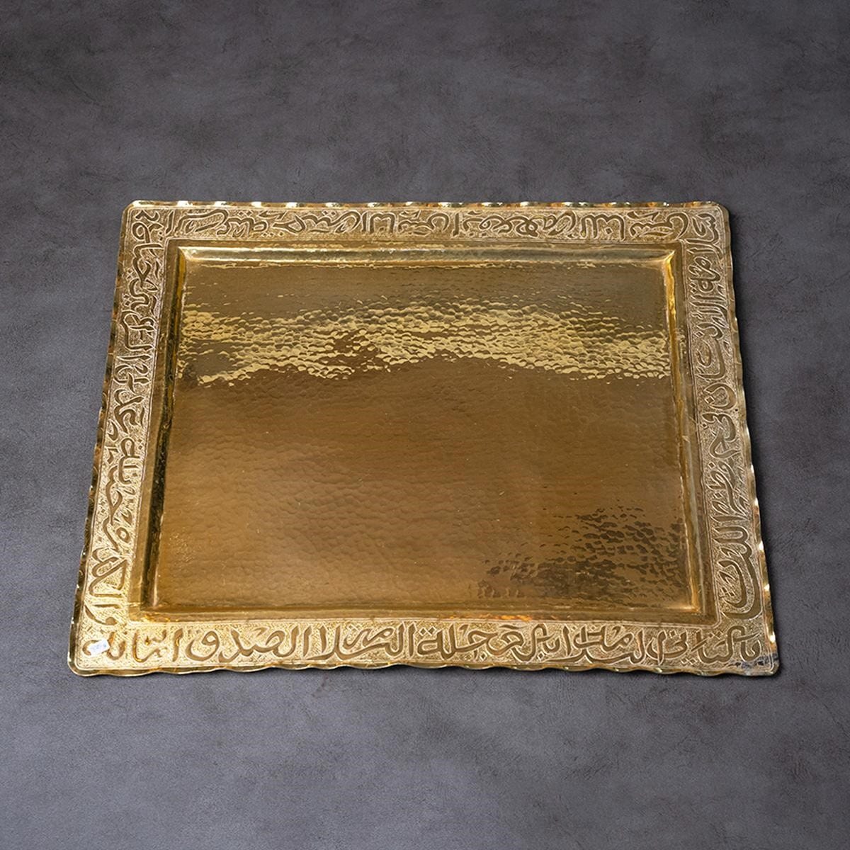 Tray made of brass and gold plated