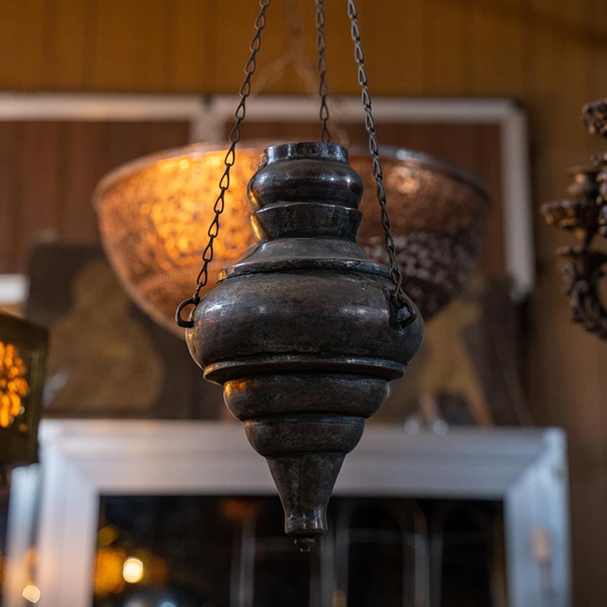 Old incense burner made of brass