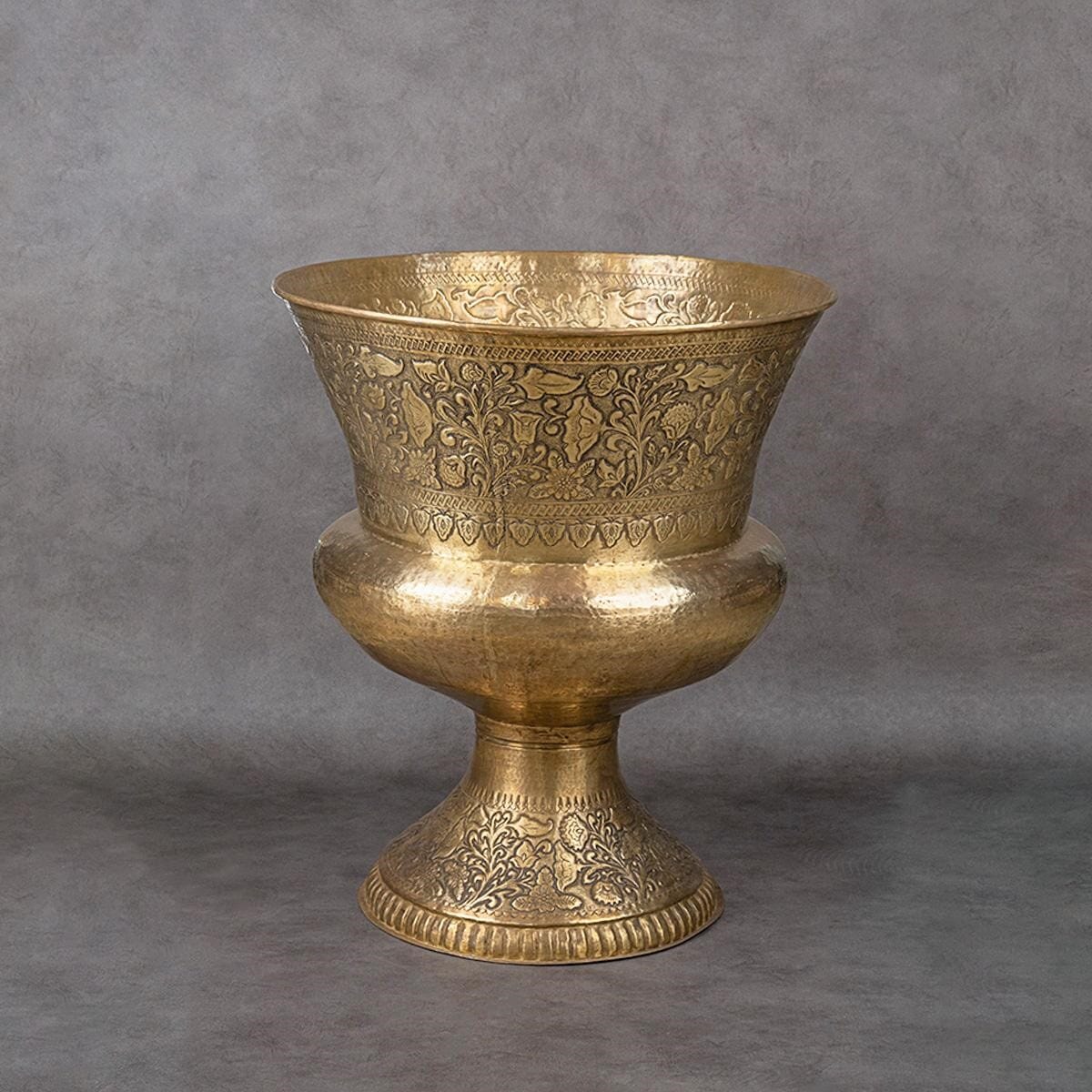 A vase made of brass
