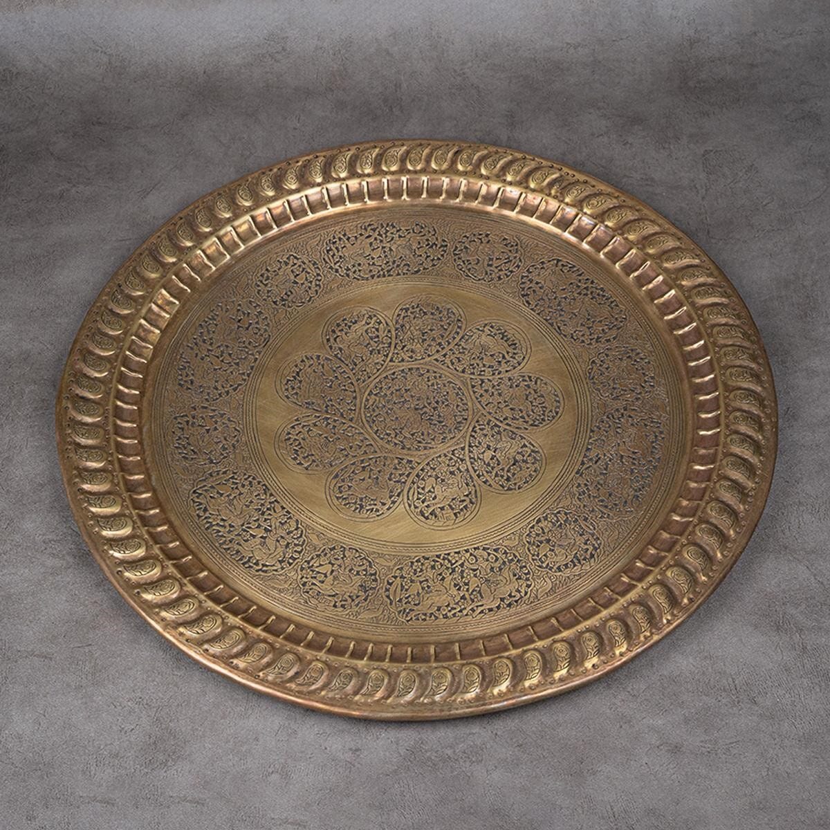 Persian chest made of hand-carved brass using a hollowing method