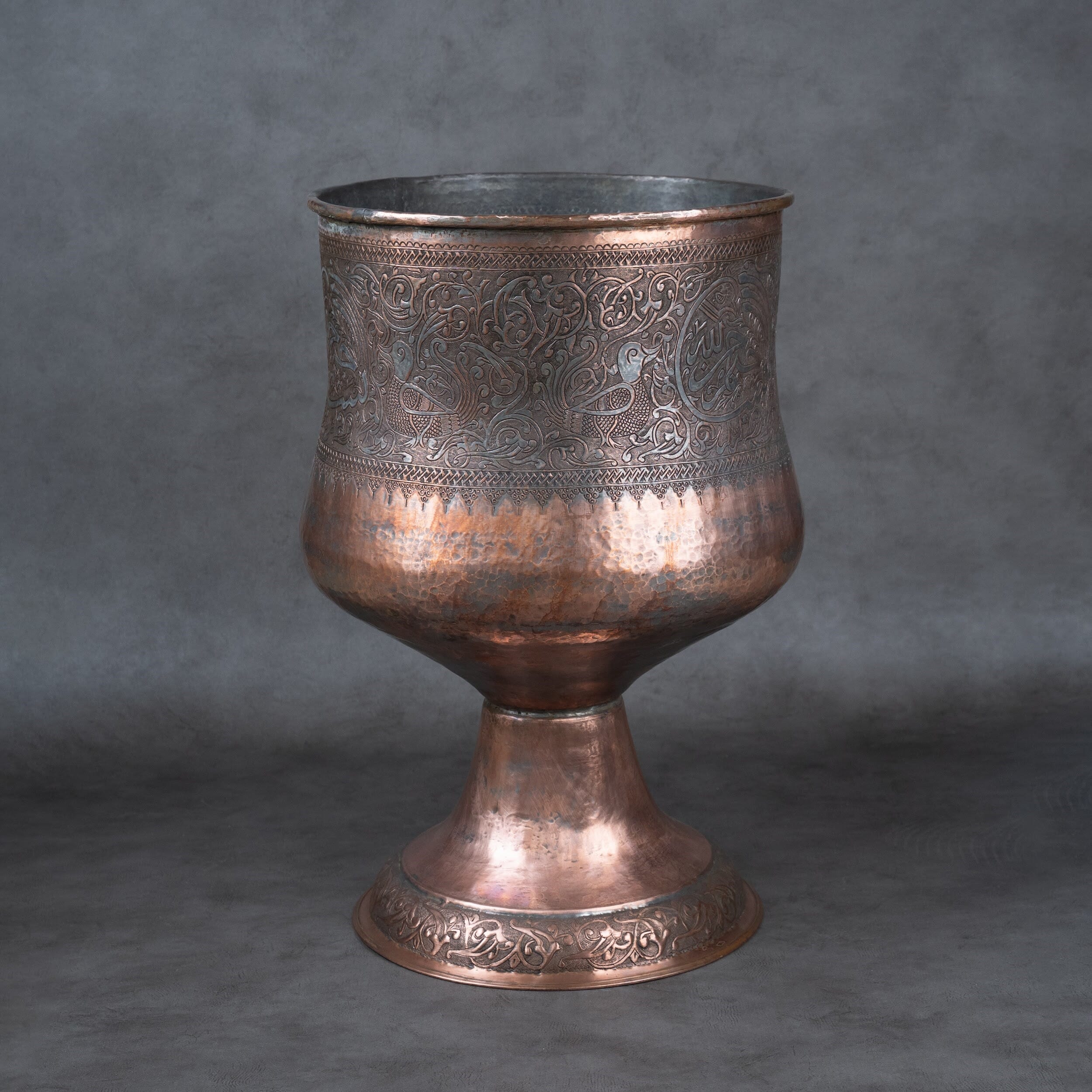 A handcrafted brass vase